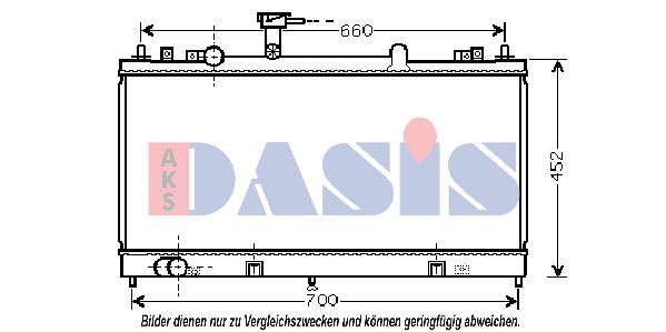 AKS DASIS Радиатор, охлаждение двигателя 110038N